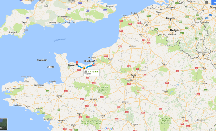 Honfleur to Bayeux